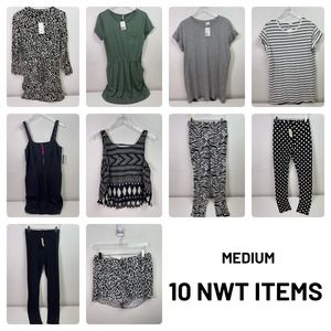 10 Piece Clothing Lot — MEDIUM — ALL NWT H&M Forever 21 Etc. — $170 Retail Value